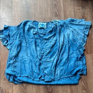 Blue Tie-Dye Blouse